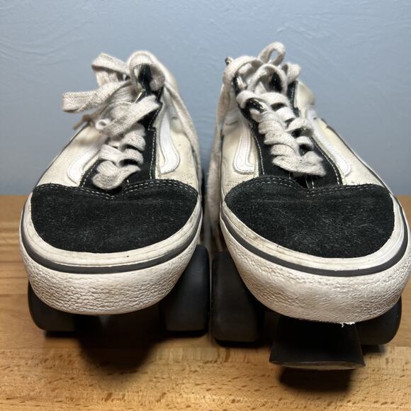 Vans Custom Bolt Men's Size 7.5 Classic Roller Skates Boltz Black White Repair - Picture 2 of 12